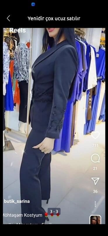 messi'nin forması: Qadın kostyumu – şık qara rəngdə iki hissəli dəst: - Klassik yaxalı — 1