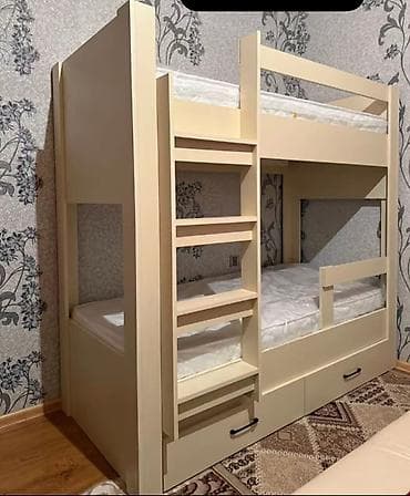 Uşaq mebeli: Oğlan və qız üçün, Yeni, Çarpayı, Matras ilə, Siyirməli, Taxta — 4