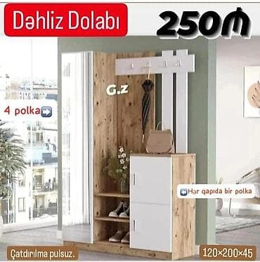 ucuz skaf: *Dəhliz dolab 250Azn* *Rəng seçimi sərbəst* ✔️İstehsal:Rusiya — 1