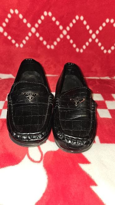 Çəkmələr: Qara dəri mokasin ayaqqabılar,uşaq üçün - Rəng: parlaq qara - — 1