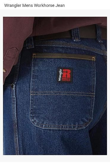 Plaşlar: Original Amerikan Wrangler Riggs Workwear kişi cins şalvarı – tünd — 5