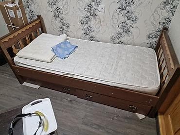 madeyra tek carpayi: Təknəfərlik çarpayı, Bazasız, Matras ilə, Siyirməli — 1