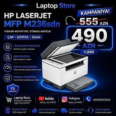 3d printerlər: 🖨️ HP LaserJet MFP M236sdn — ÇOXFUNKSİYALI LAZER PRİNTER 🔥 KAMPANİYA — 1