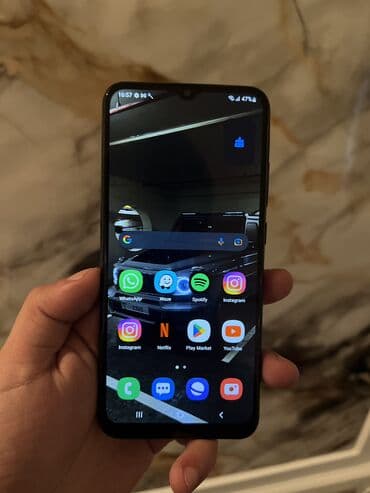 samsung g850: Samsung Galaxy A02 S, 32 GB, rəng - Qara, Barmaq izi, Face ID — 1