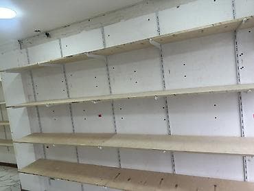 Divar tipli mağaza rəf sistemi - Material: taxta rəf lövhələri (ağac