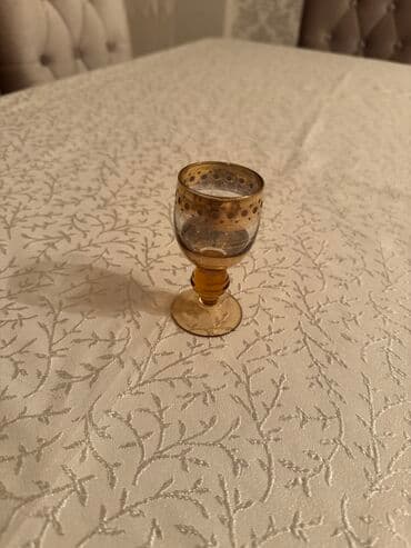 buta qab qacaq: Nahar dəsti, rəng - Qızılı, Şüşə, 6 nəfərlik, SSRİ — 4