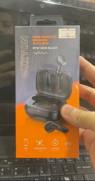 Maqnitofonlar: Yeni Simsiz (Bluetooth) Qulaqcıqlar, B&W, rəng - Qara — 1