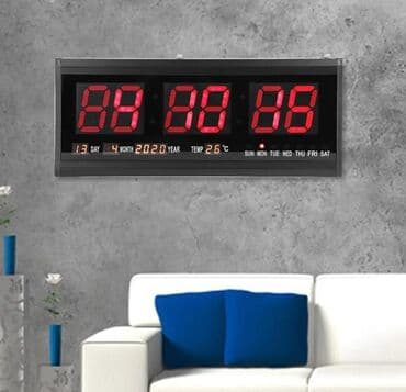 elektron divar saatı: Elektron divar saatı Led Number clock Elektron saat Ölçüsü 118*6*55.5 — 3