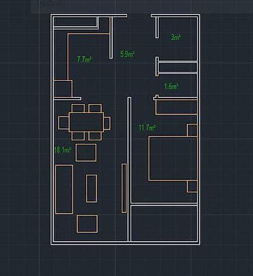 Mənzillər: 2 otaqlı, Yeni tikili, 57 kv. m — 1