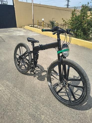Qatlanan şəhər/trek velosipedi – 26" Məhsul təsviri: - Rəng: qara - — 3