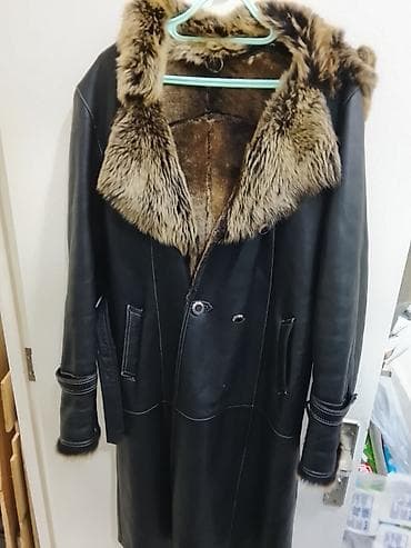 дубленки в баку: Мужское пальто, 2XL, цвет - Черный — 1
