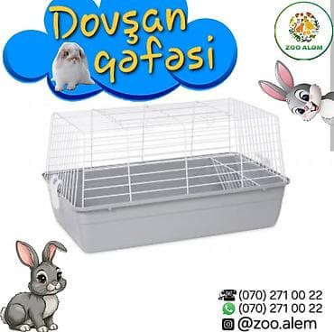 pisik ucun tualet: Dovşan qəfəsi – praktik və rahat həll - Ölçü: 58 × 36 × 33 sm - — 1