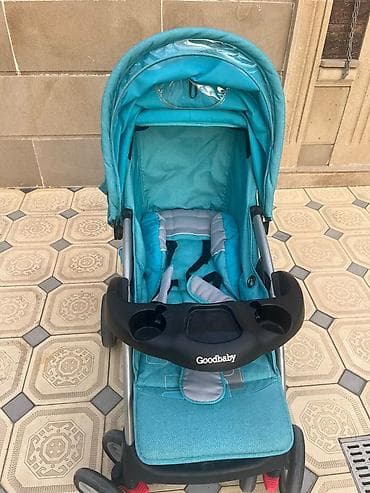 Goodbaby uşaq arabası – mavi rəng - Geniş və yumşaq oturacaq, 5