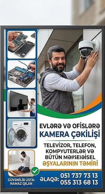 kamera ev: Evləriniz və Ofisləriniz üçün Tam Güvənilir, Peşəkar Usta Xidməti! — 1