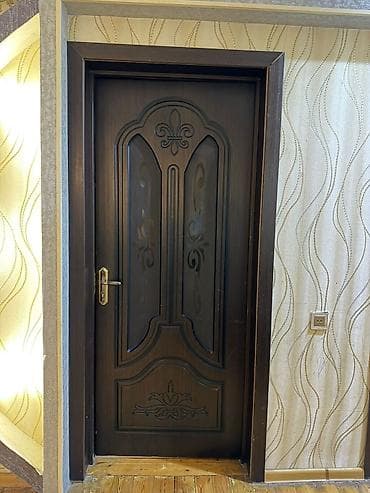 modern qapilar: Taxta interyer qapısı – klassik dizayn - Material: ağac əsaslı, tünd — 4