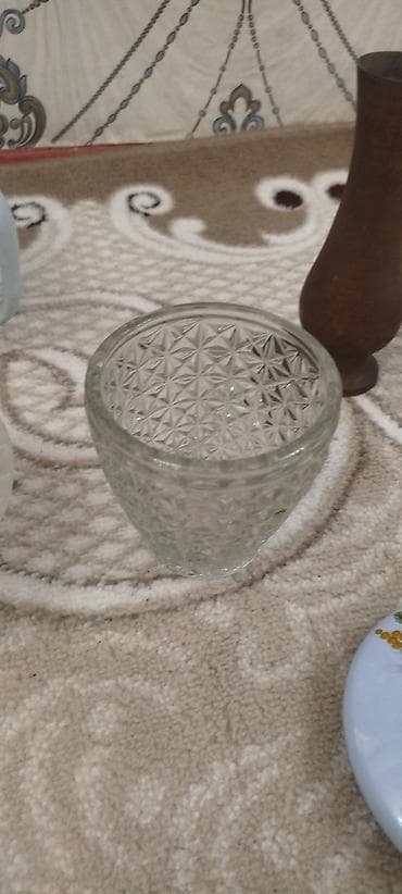 konfet qabi: Şüşə/Kristal meyvə-şirniyyat qabları dəsti - Material: şəffaf şüşə — 6