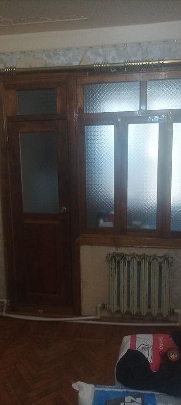 Taxta otaq qapıları və pəncərə-balkon dəsti - Material: kütük taxta