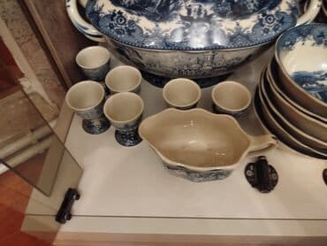 cex fara: Nahar dəsti, rəng - Mavi, Farfor — 6