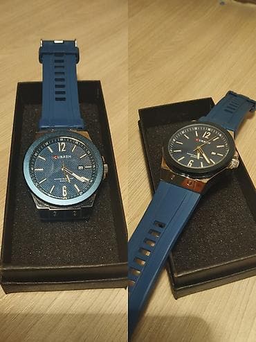 deri canta: Yeni, Qol saatı, Curren, rəng - Göy — 1