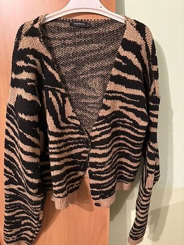 bu ilin debi: Brend: Trendyol Model: Qadın trikotaj kardiqan - Naxış: Zolaqlı/zebra — 1