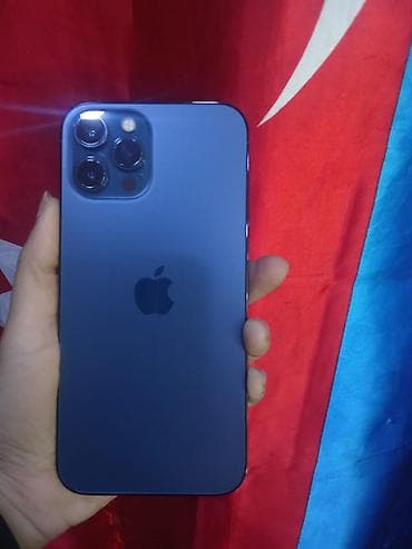 IPhone 12 Pro Max, 128 GB, Pacific Blue, Zəmanət, Barmaq izi, Simsiz şarj