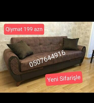 divan şəkilləri: Mini-divan, 3 nəfərlik, Bazasız, Taxta, Azərbaycan, Kredit yoxdur — 7