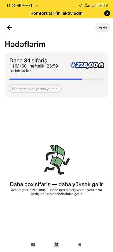 Taksi sürücüsü tələb olunur, Şəxsi nəqliyyat vasitəsi ilə, Həftəlik ödəniş