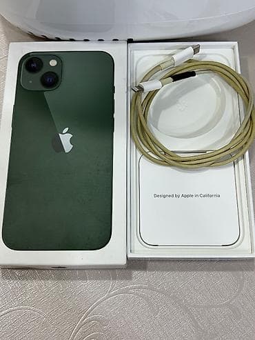 iphone ipad: IPhone 13, 128 GB, Yaşıl, Face ID, Sənədlərlə — 9