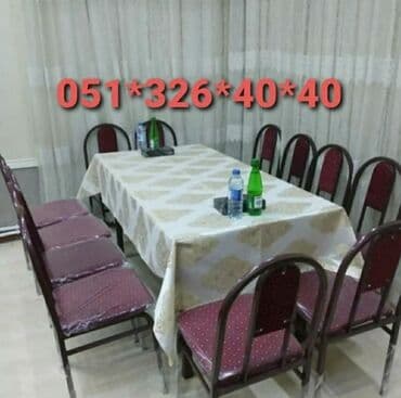 Masa və oturacaq dəstləri: Qonaq otağı üçün, Yeni, Açılan, Dördbucaq masa, 2 stul — 1