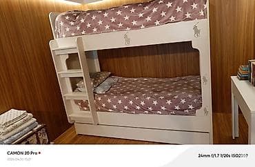 Oğlan və qız üçün, Çarpayı, Matrassız, Siyirməli, MDF