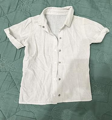 Uşaq üçün ağ köynək dəsti - Model: 2 ədəd köynək - 1 ədəd uzunqol — 2