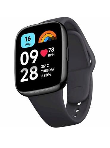 Yeni, Smart saat, Sensor ekran, rəng - Qara