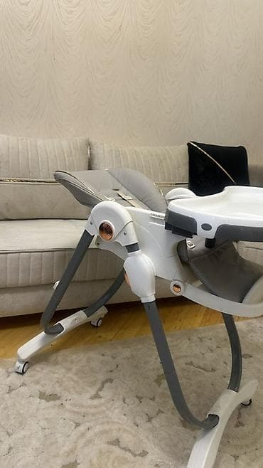 Uşaq dünyası: Uşaq yemək stulu – kidilo Xüsusiyyətlər: - 2qat tepsi: ağ və tünd boz — 5