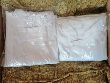 kətan köynəklər: Salam aleykum kişi ve Qadin Aşpaz forma dəstleri satiram temiz ketan — 1