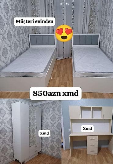 Oğlan və qız üçün, Yeni, 2 təknəfərlik çarpayı
