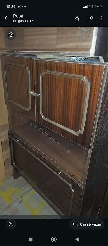 stul dəsti: Mebel dəsti – klassik vitrin və şkaf modulları - Material: ağac — 6