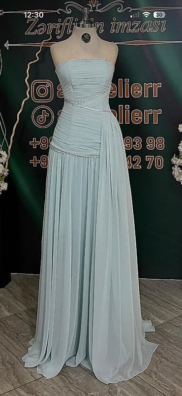 xonca satisi: Zərif və eleqant ziyafət donu satılır ✨ 👗 Dərzidə xüsusi tikilib 📏 — 2