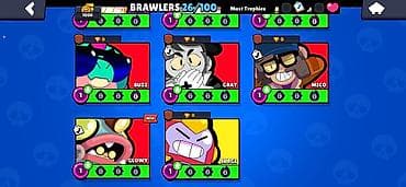 şexsi eşyalar: Brawl Stars oyun hesabı Əsas xüsusiyyətlər: - Kofeletilmiş profil: 14 — 9