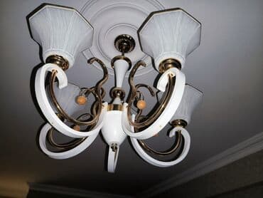 isdi pol: Çılçıraq, 5 lampa, Xrustal — 8