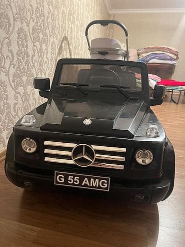 elekt: Uşaq üçün elektrikli maşın – Mercedes-Benz G55 AMG stili, qara rəng — 3