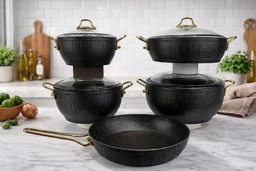 sofram qazan destleri: Qazan, rəng - Qara, Alüminium — 2