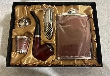 Hədiyyəlik kişi dəsti – viski kolbası və siqaret borusu komplekti