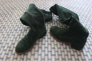 rezin qısa çəkmələr: Ölçü: 37, rəng - Yaşıl, İşlənmiş — 6