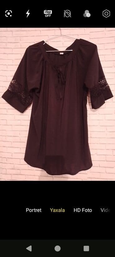 дозиметр купить баку: Qara rəngli qadın tunik/bluza - Model: boş kəsimli, dizə yaxın — 1