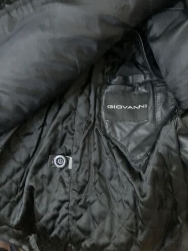 Köynəklər: Giovanni kişi dəri palto - Material: yumşaq qara təbii dəri - Yaxası — 8