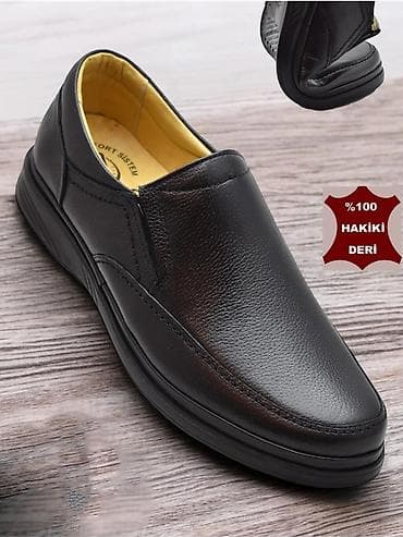 kişi eynəyi: Material: 100% təbii dəri (həm daxili, həm xarici). Daban: Ortopedik — 1