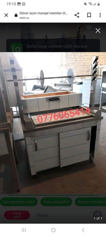 restoran ucun qab qacaq: Dönər üçün manqallar istənilən ölçüdə yığılması Yerli istehsalımız və — 7