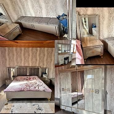 Комоды: Двуспальная кровать, Б/у — 1