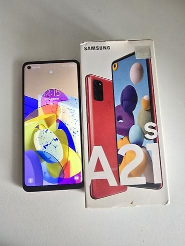 scanner: Samsung Galaxy A21S, 32 GB, rəng - Qırmızı, Barmaq izi — 3