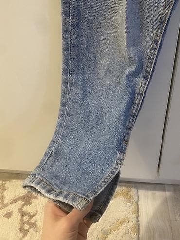 boş şalvar: Zara uşaq cins şalvarı - Model: Klassik düz kəsim - Rəng: Açıq mavi — 2